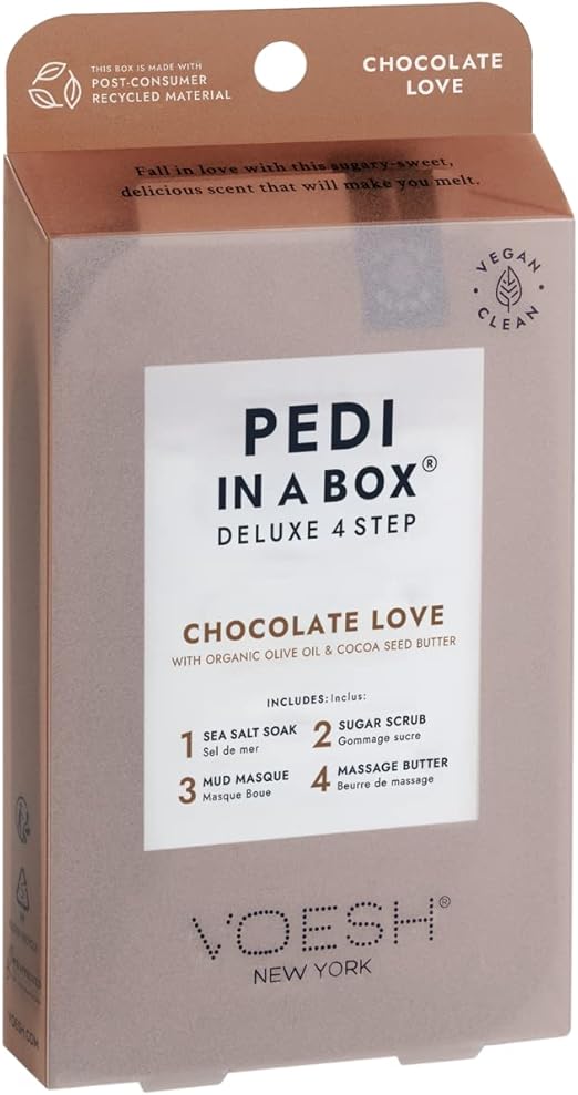VOESH Pedi In A Box Deluxe 4 Step, Chocolate Love