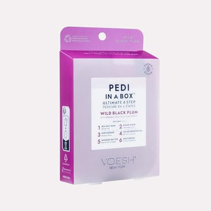 VOESH Pedicure Box 6-Step – Wild Black Plum Spa Kit