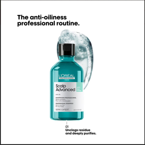 L’ORÉAL Scalp Advanced Shampoo – AHA 3% + Niacinamide / Oily Scalp