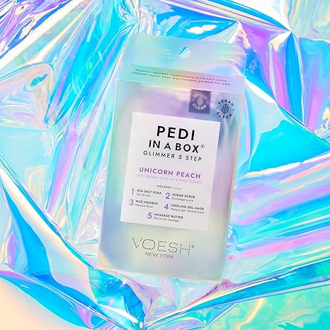 VOESH Pedi in a Box Glimmer – Unicorn Peach