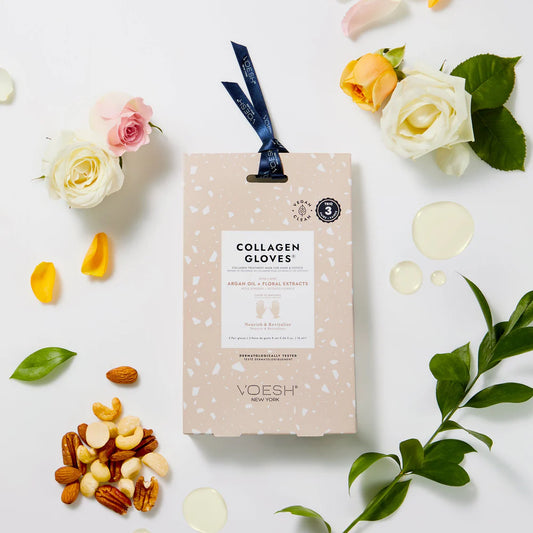 VOESH Collagen Gloves Trio Pack Argan Oil + Floral Extracts