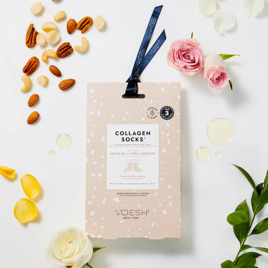 VOESH Collagen Socks Trio Pack Argan Oil + Floral Extracts