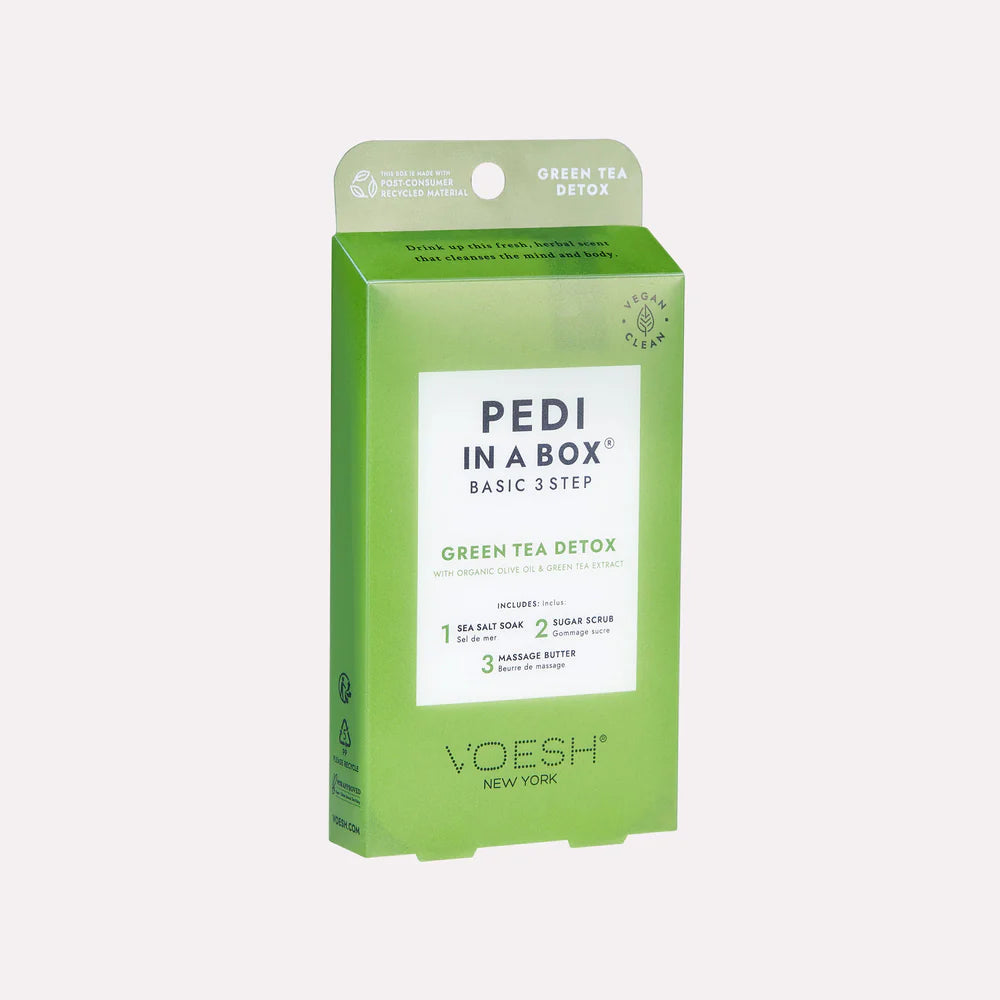 VOESH Pedi In A Box Basic 3 Step Green Tea Detox