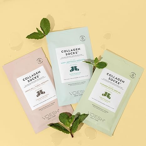 VOESH Collagen Spa Socks – 5 Pack for Dry & Cracked Feet