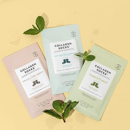 VOESH Collagen Spa Socks – 5 Pack for Dry & Cracked Feet