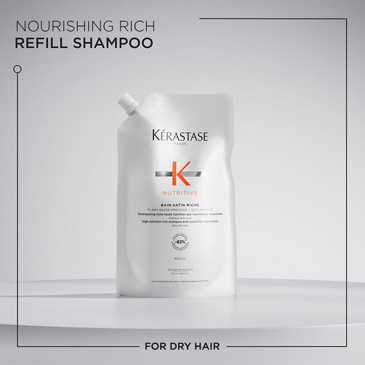 Nutritive Bain Satin Riche Value Size Shampoo & Refill Pouch