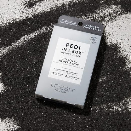 Voesh Pedicure in a Box Deluxe 4 Step - Charcoal Power Detox