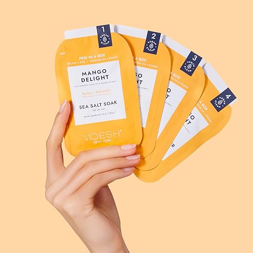 Voesh Pedicure in a Box Deluxe 4 Step - Mango Delight.