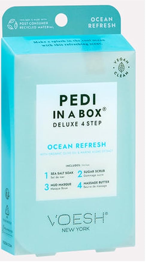 Voesh Pedicure in a Box Deluxe 4 Step - Ocean Refresh