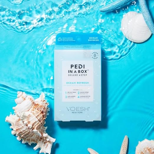 Voesh Pedicure in a Box Deluxe 4 Step - Ocean Refresh