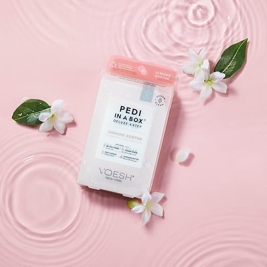 Voesh Pedicure in a Box Deluxe 4 Step - Jasmine Soothe.